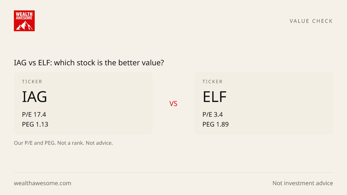 IAG vs ELF: which stock is the better value?